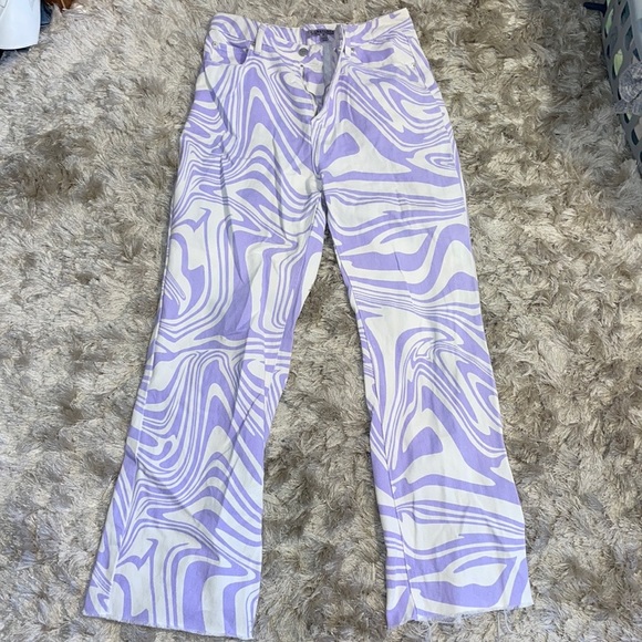 Signature8 Wide Leg Jean in Lilac Swirl - Picture 8 of 13